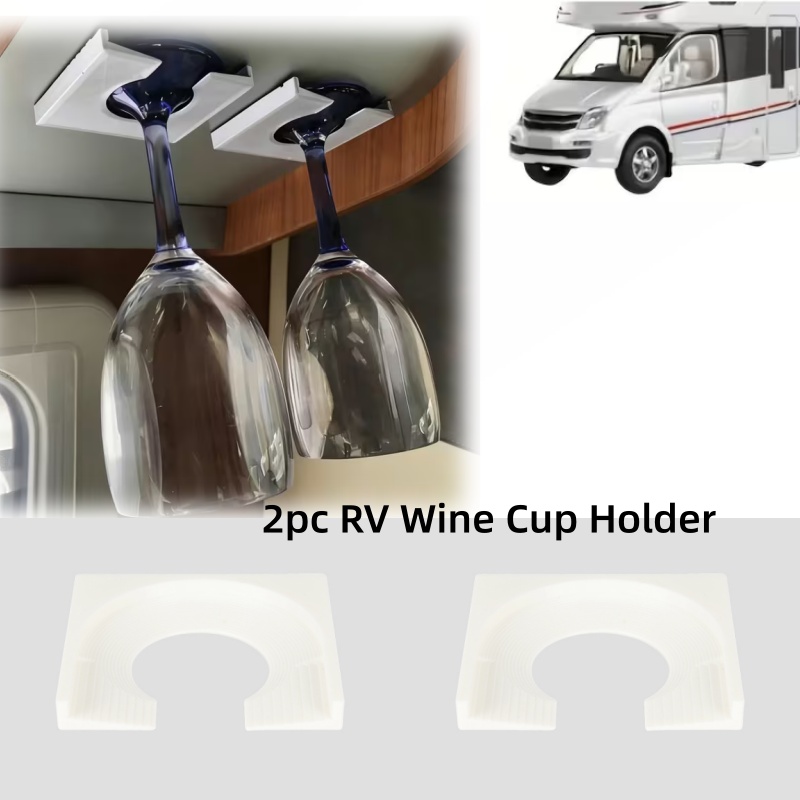 Wine & Beer Hydrometer - 2-delige RV Campervan Wijnbekerhouder Met Zelfklevende