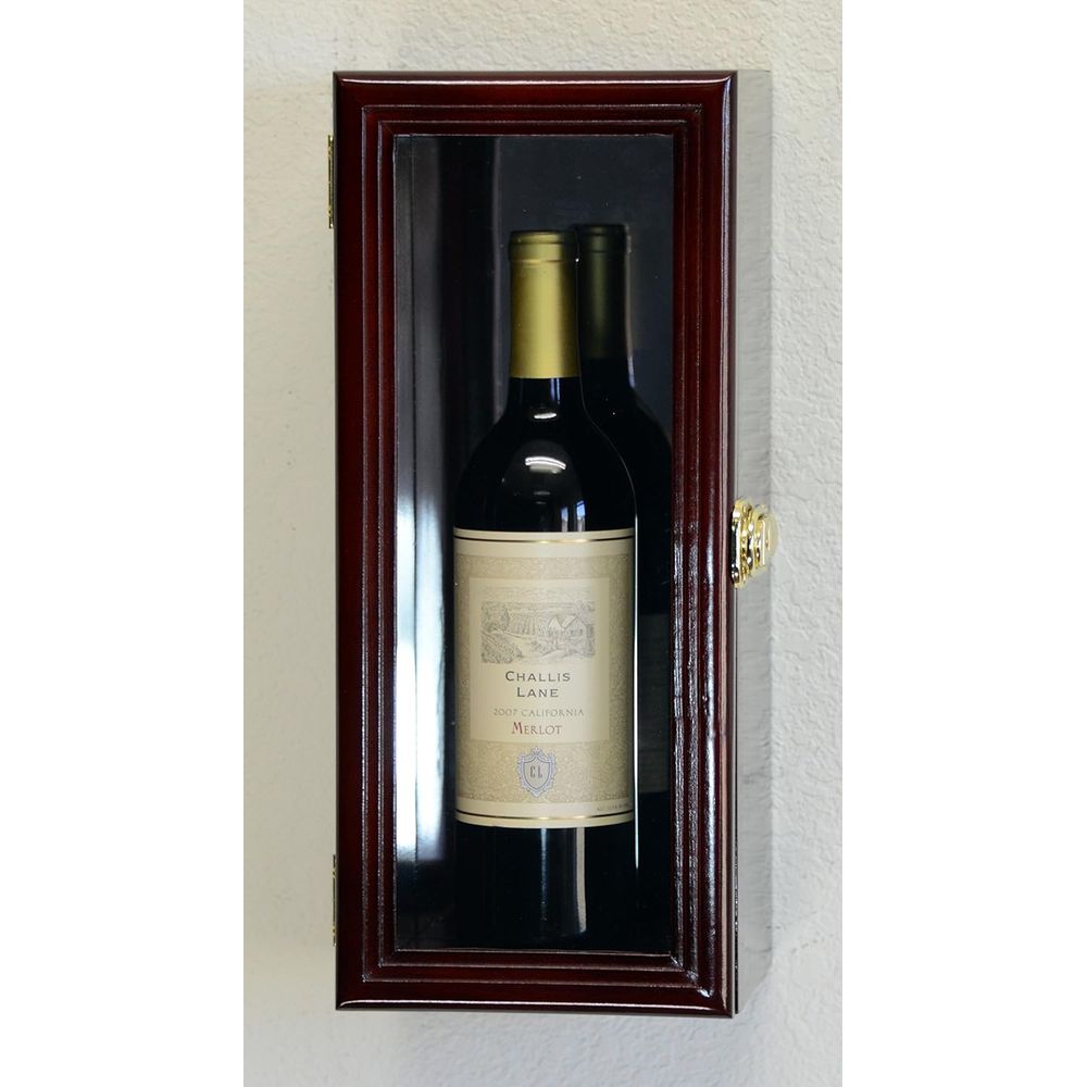 Wine & Beer Hydrometer - Wandvitrine voor wijnflessen met spiegelachterwand, geschikt