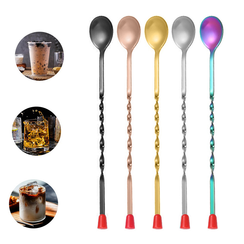 100 stks/partij roestvrij staa - Bar Spoon Twisted recensie en prijs