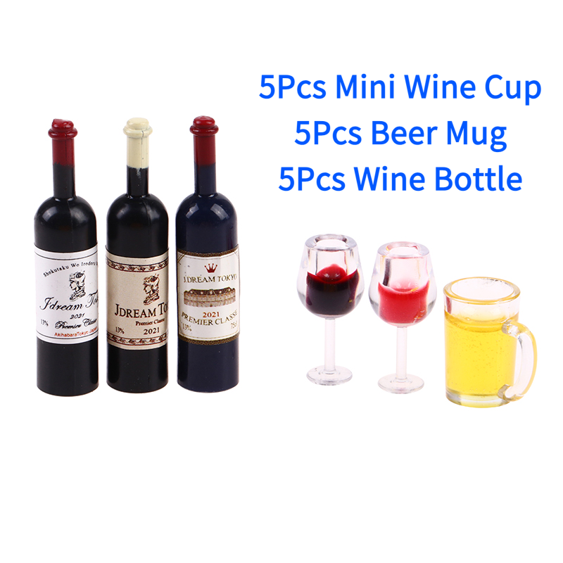 5 stuks 1:12 poppenhuis miniat - Wine Beer House recensie en prijs