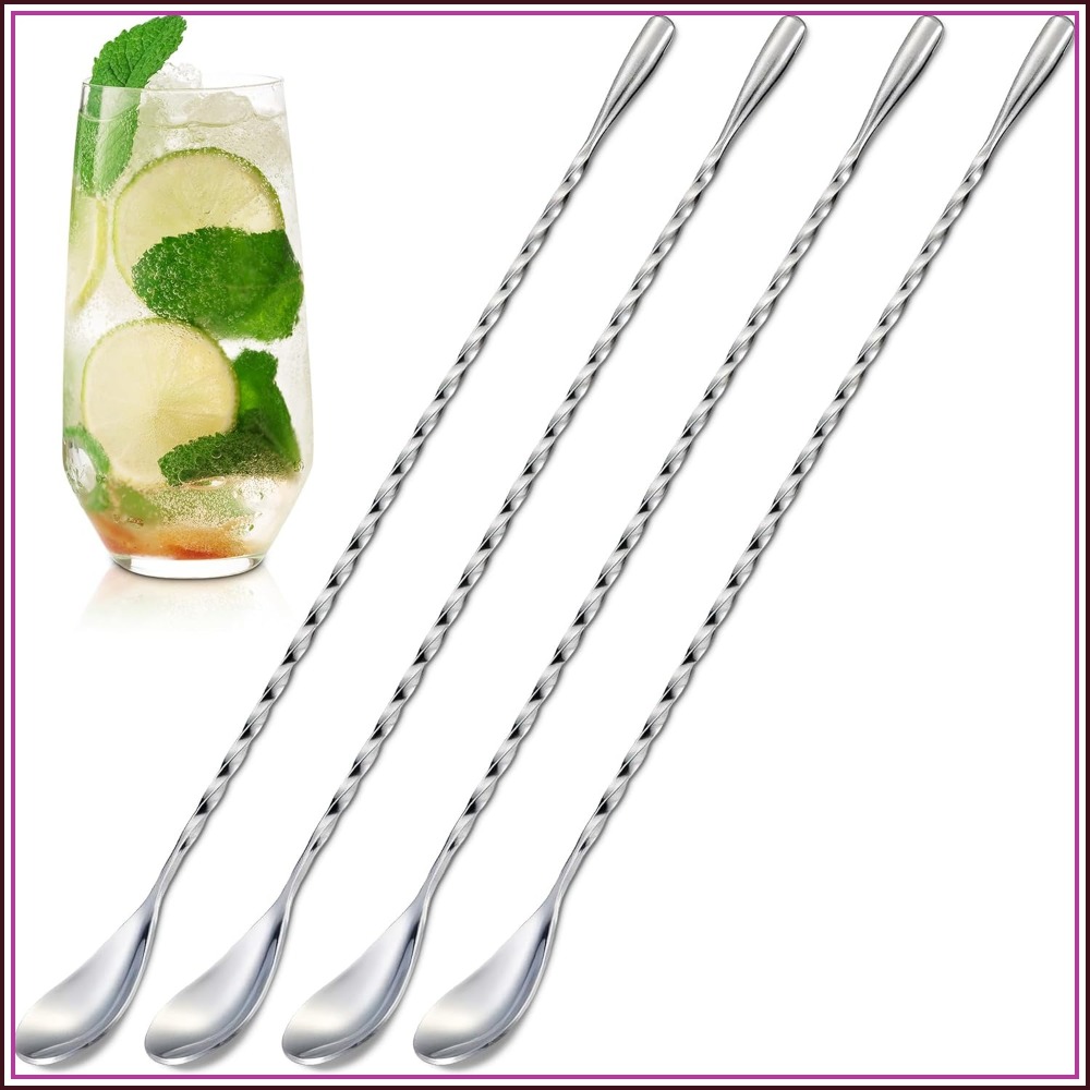 4-delige barlepelset, 30 cm la - Bar Spoon Twisted recensie en prijs